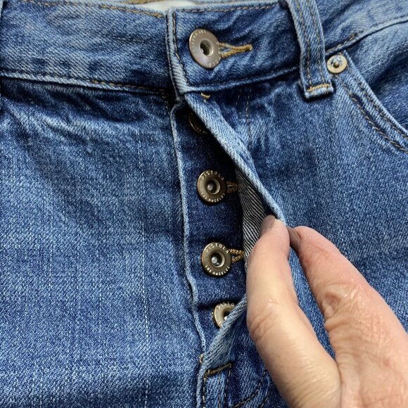 Pistola Women's Distressed High Rise Button Fly Presley Jeans Size 29 Blue - Picture 5 of 14